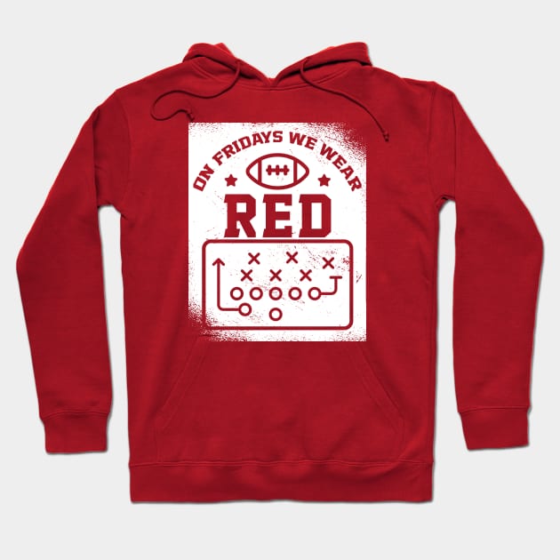 On Fridays We Wear Red // Vintage School Spirit // Go Red Hoodie by SLAG_Creative